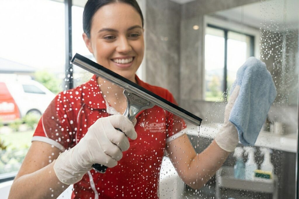 how to choose a cleaning company bathroom glass cleaning professional service Australia