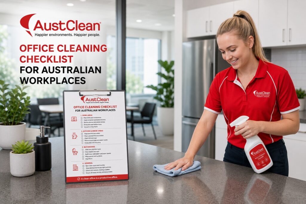 Comprehensive office clean checklist by AustClean
