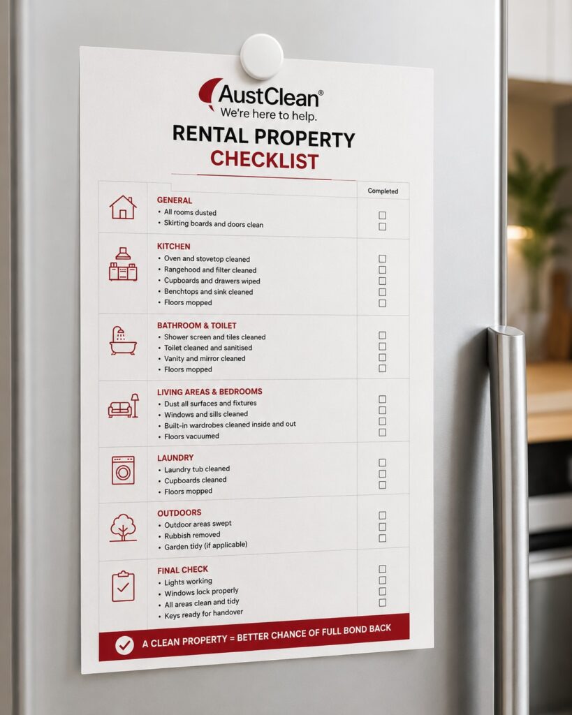 AustClean rental property checklist guide